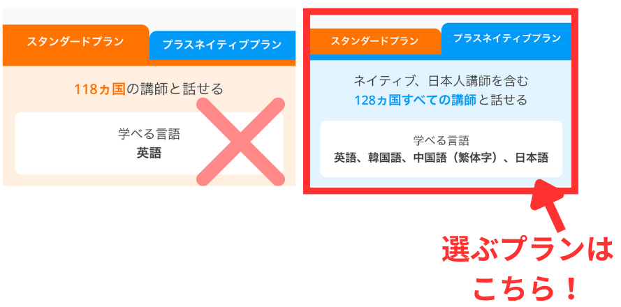 DMM英会話＿プラスネイティブプランはこちら