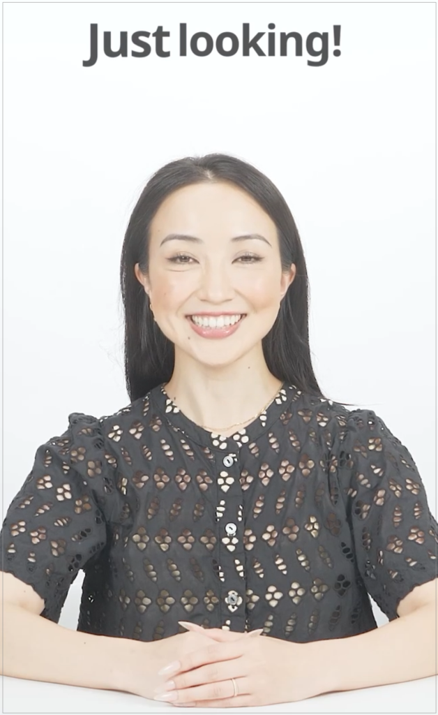 speak動画レッスン？洋服屋さんでの一コマの様子